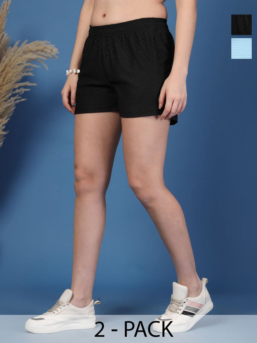 The Roadster Lifestyle Co Pack of 2 Above Knee Regular Shorts - view 1