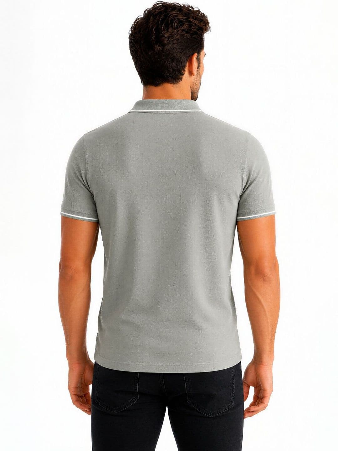 Status Quo Men Brand Logo Polo Collar T-shirt thumbnail 4