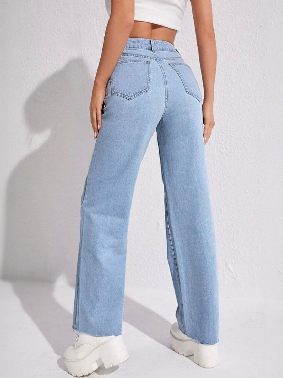 CORSICA Women Straight Fit High-Rise Stretchable Jeans thumbnail 4
