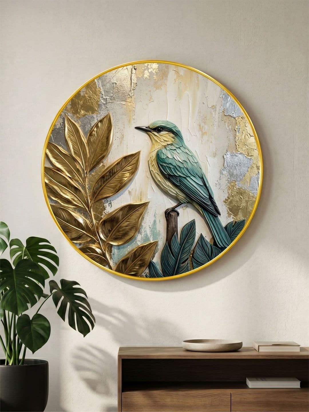 SAF Multicoloured MDF Birds and Animals Wall Paintings - view 1