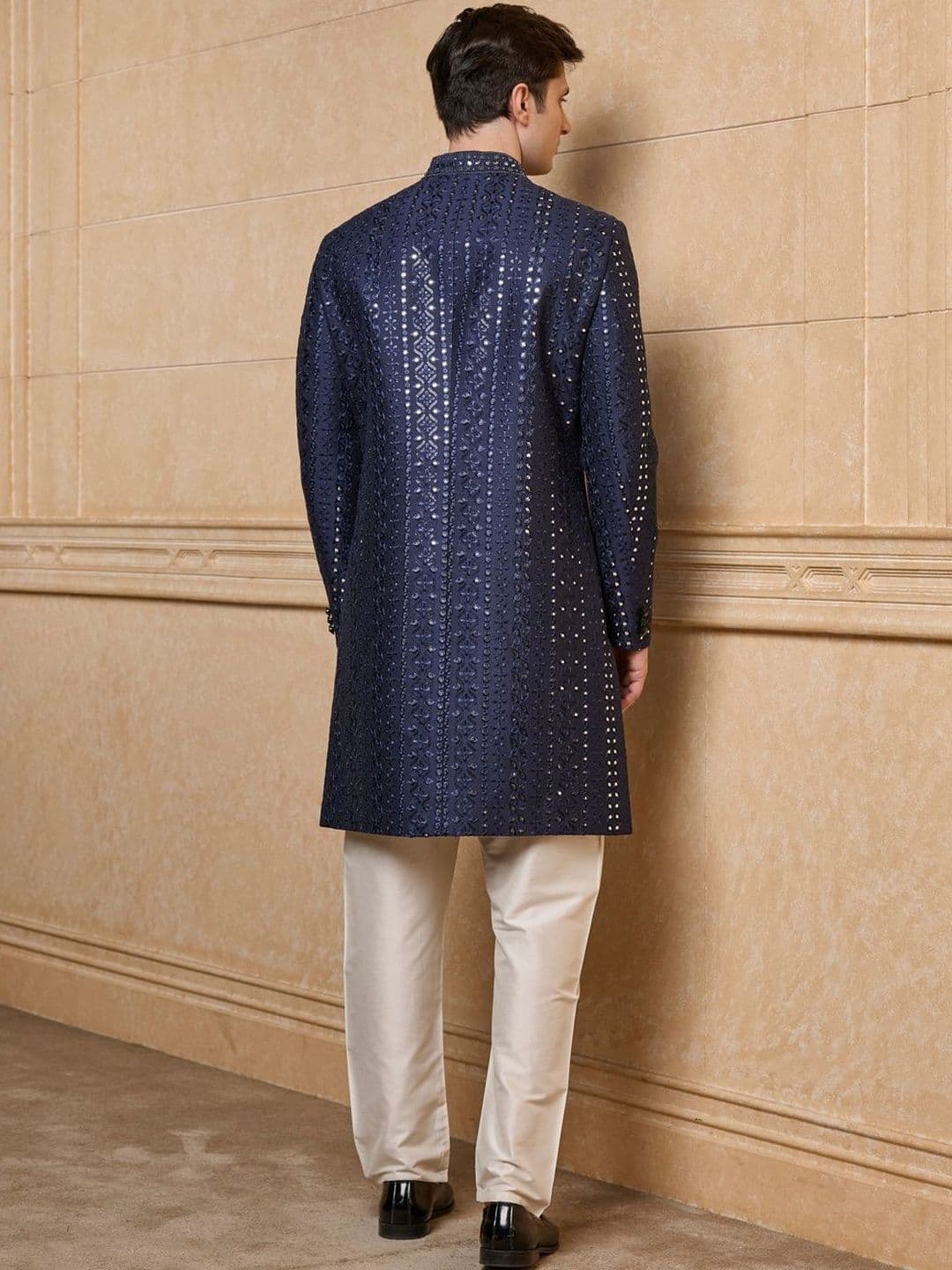 Tasva Embroidered Indo-Western Sherwani Set thumbnail 4