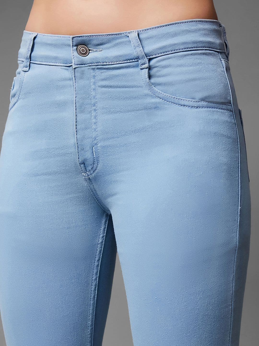 Mast & Harbour Women Boot Cut High Rise Clean Look Cropped Stretchable Denim Jeans thumbnail 4
