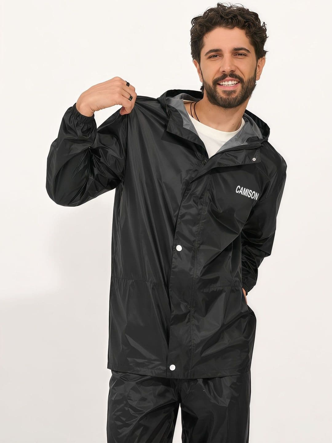 CAMISON Waterproof Hooded Rain Jacket thumbnail 5