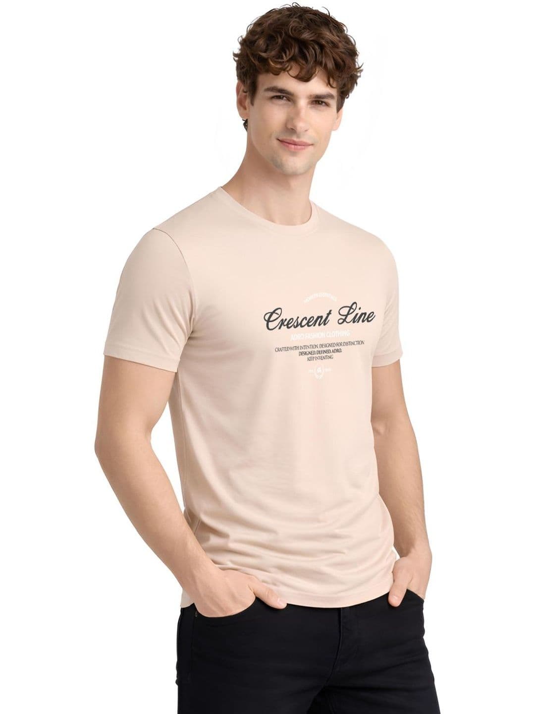 ADRO Men Typography Printed T-shirt thumbnail 2