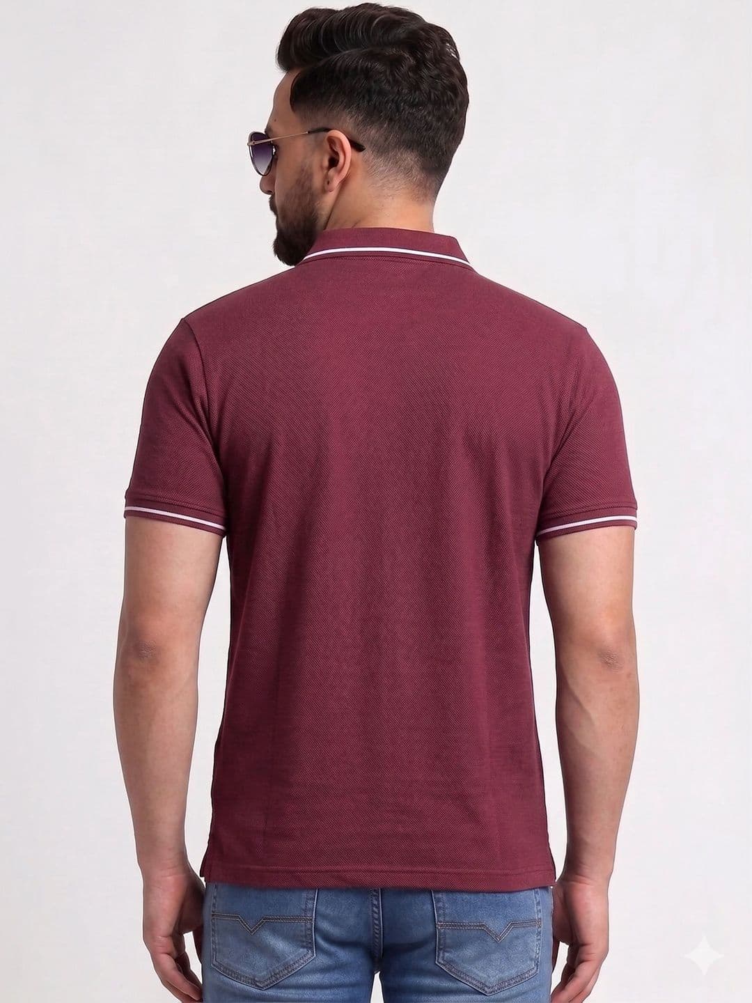 TB BLUE Men Polo Collar Slim Fit T-shirt thumbnail 3