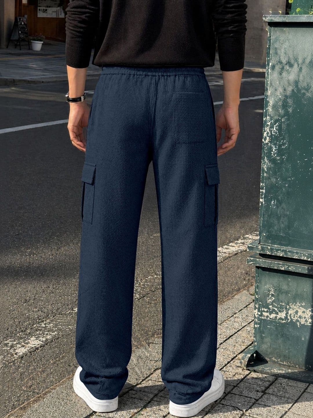 SZN Men Regular Fit Textured Cargos thumbnail 5