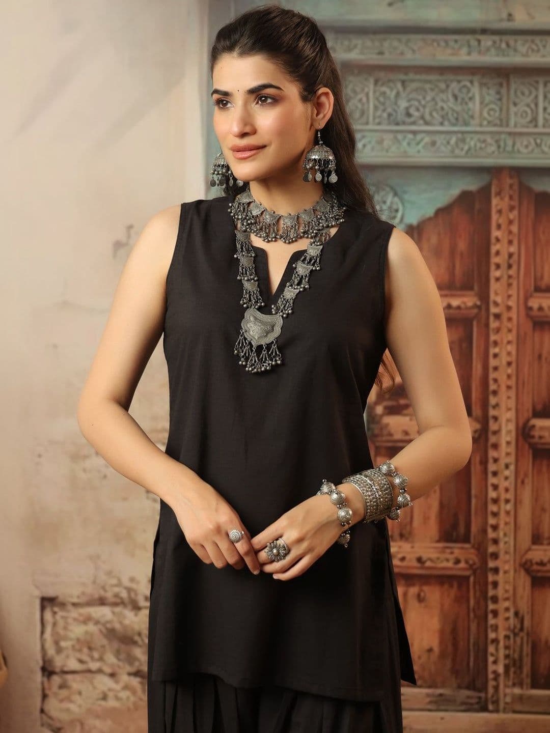REAM Women Regular Pure Cotton Kurti with Patiala thumbnail 3