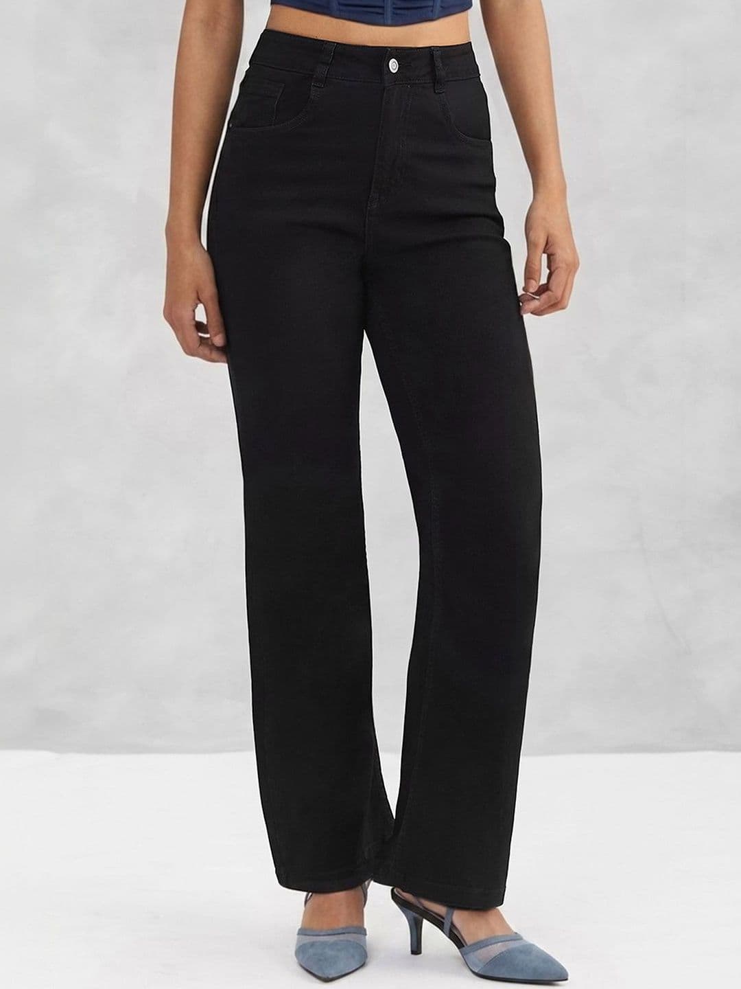 Mast & Harbour Women Bootcut High Rise Clean Look Regular Stretchable Denim Jeans thumbnail 3