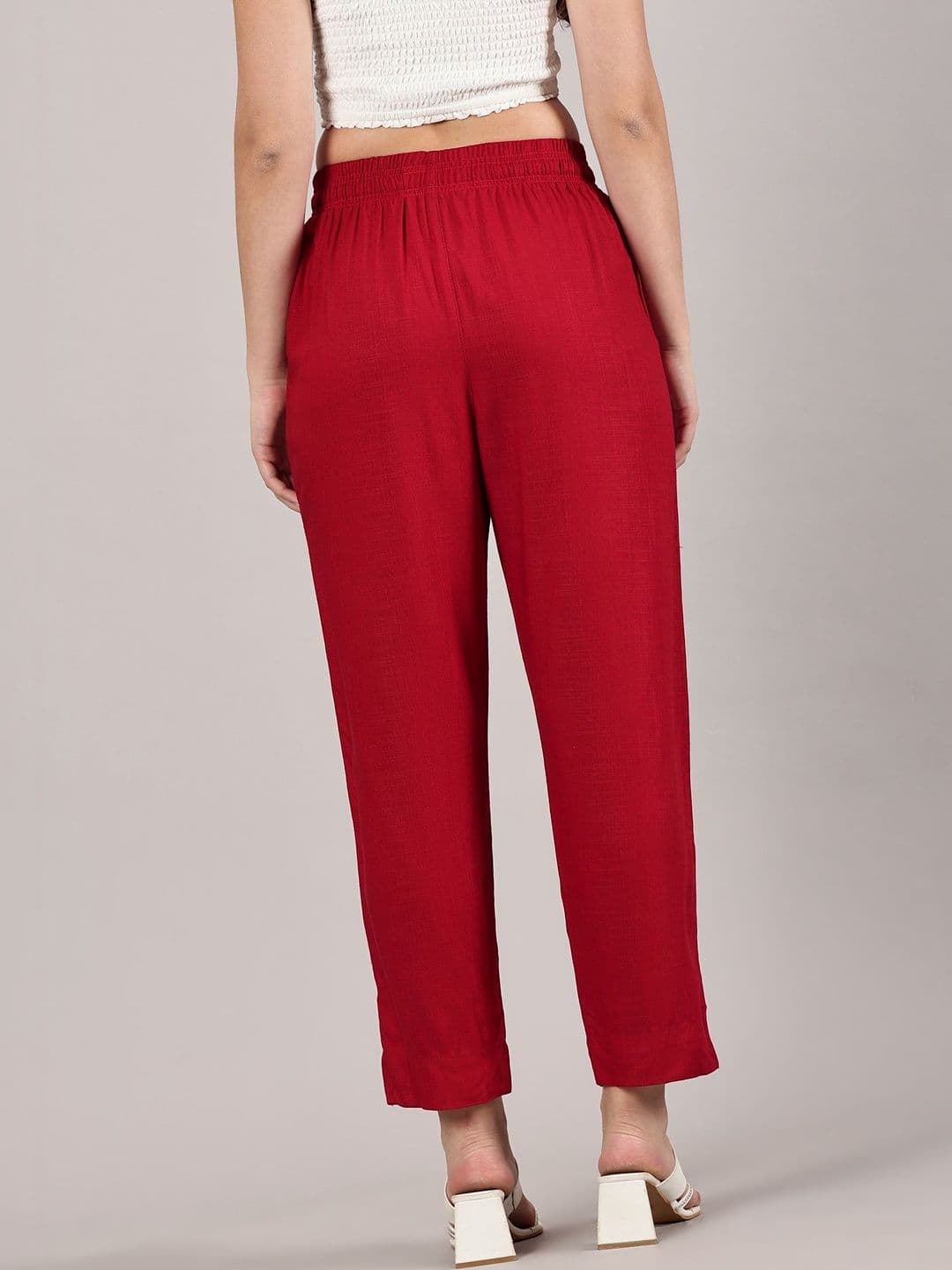 Sadda Fashion Women Relaxed Fit Mid Rise Trousers thumbnail 6