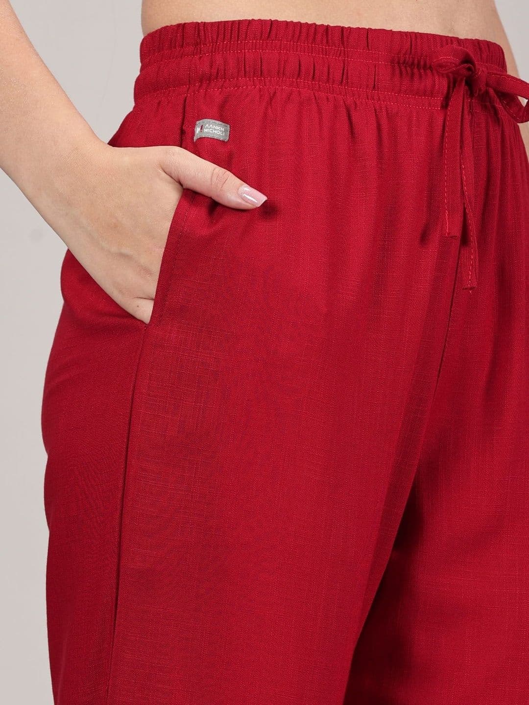 Sadda Fashion Women Relaxed Fit Mid Rise Trousers thumbnail 2