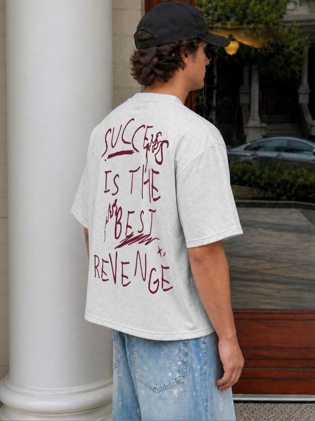 Moda Rapido Men Typography Printed Boxy T-shirt thumbnail 5