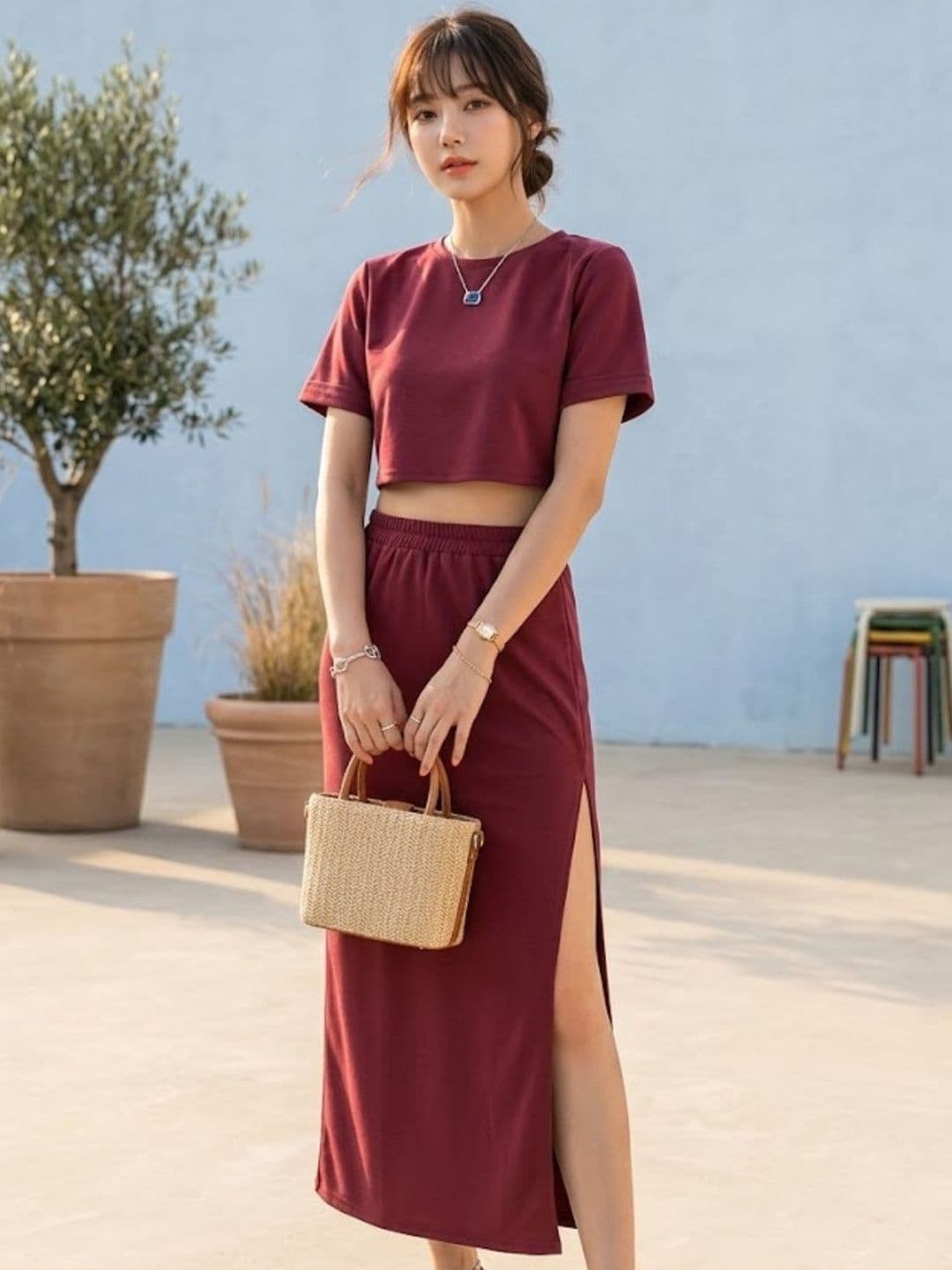 Pookiie Solid Top with Skirt - view 1