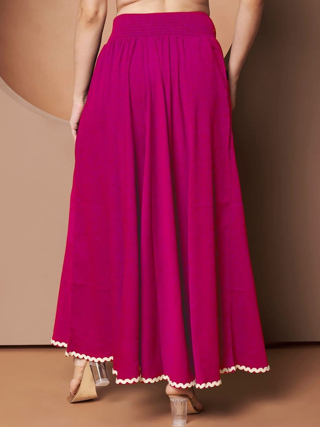 OTABU Women Flared Ethnic Palazzos thumbnail 5