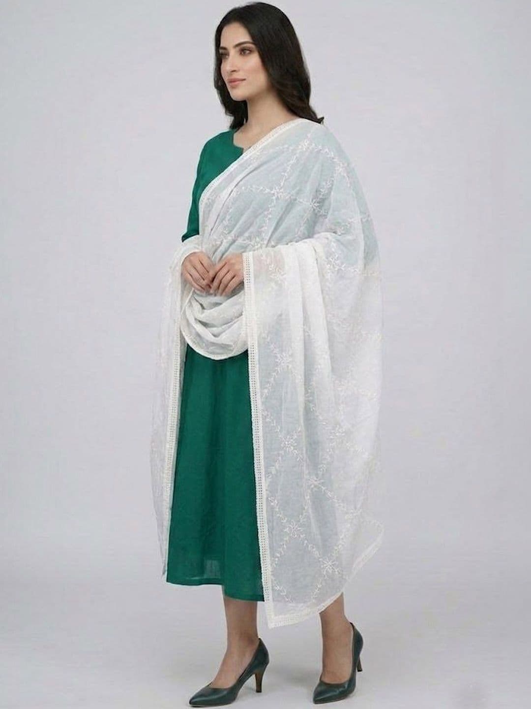 Trendzmy Embroidered Dupatta with Thread Work thumbnail 2