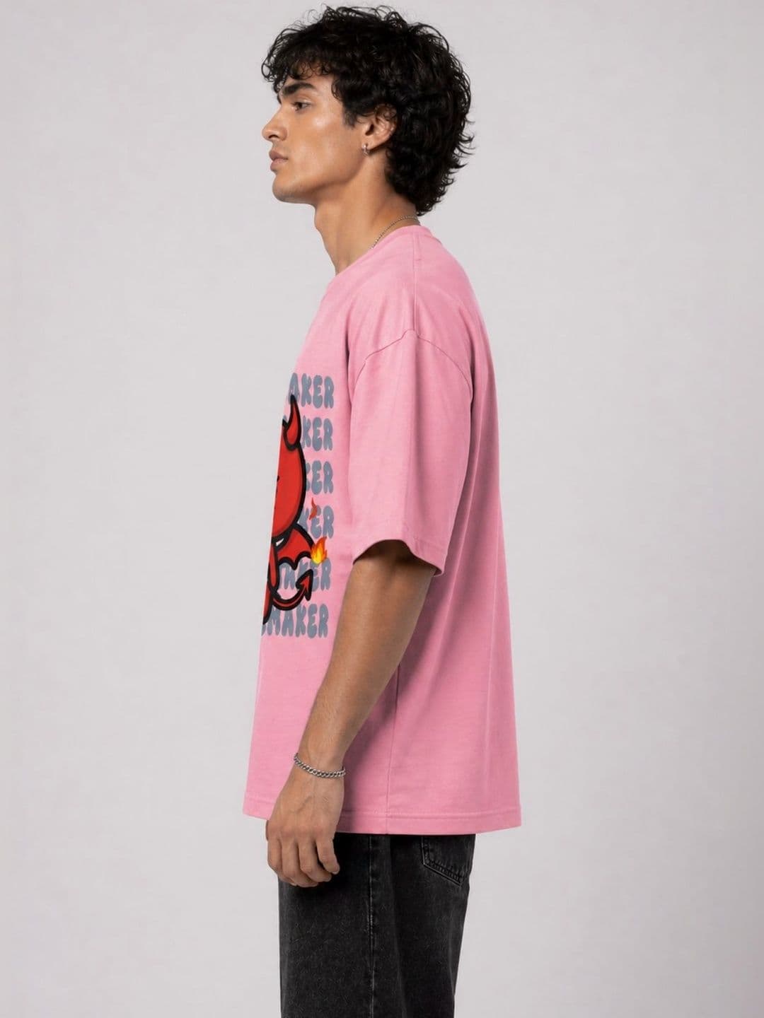 CAPTCHA Men Printed Drop-Shoulder Sleeves T-shirt thumbnail 4