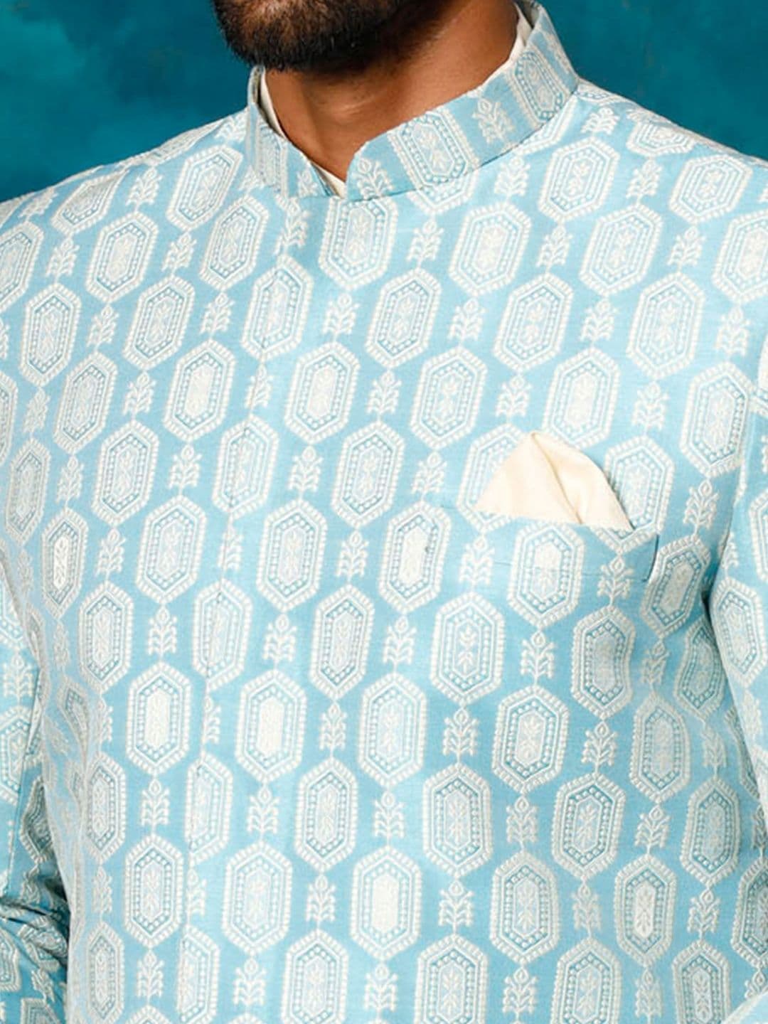 VASTRAMAY  Mandarin Collar  Sherwani Set thumbnail 2