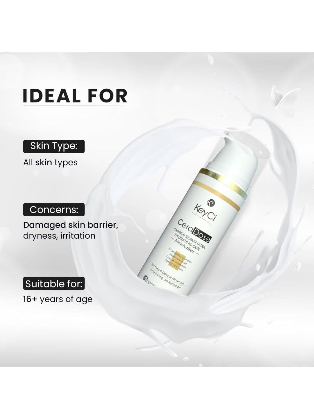 KeyCi CeraDose Barrier Repair Ultra Hydrating Skin Moisturizer - 50 ml thumbnail 7