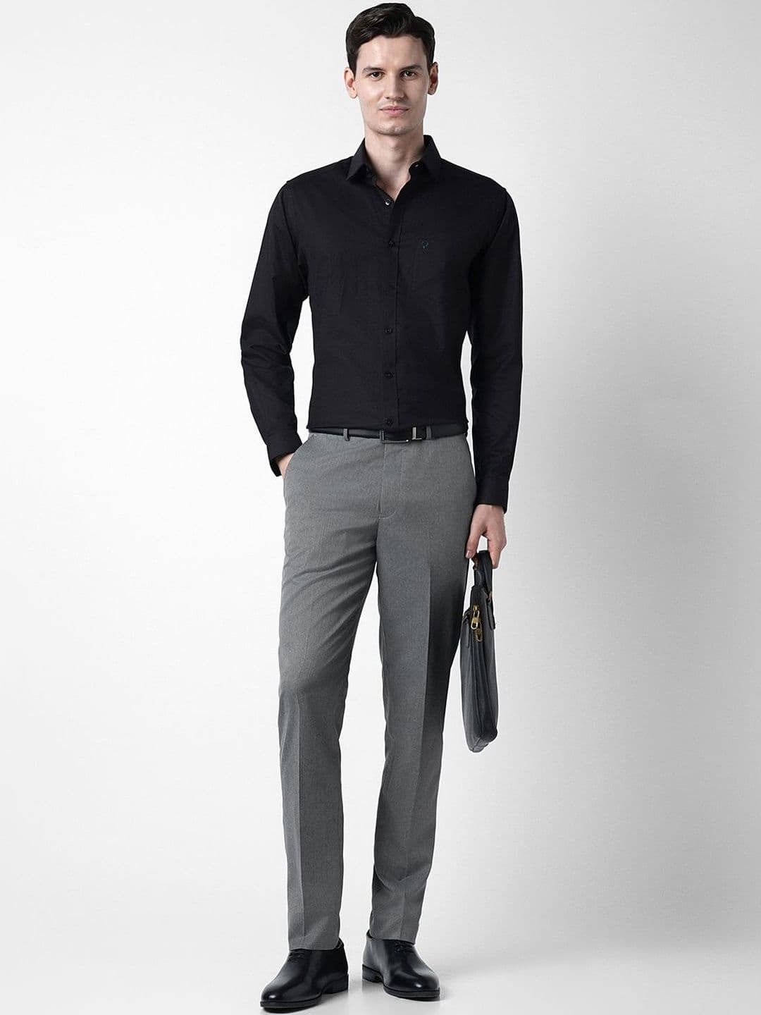 Peter England Men Slim Fit Trousers thumbnail 4