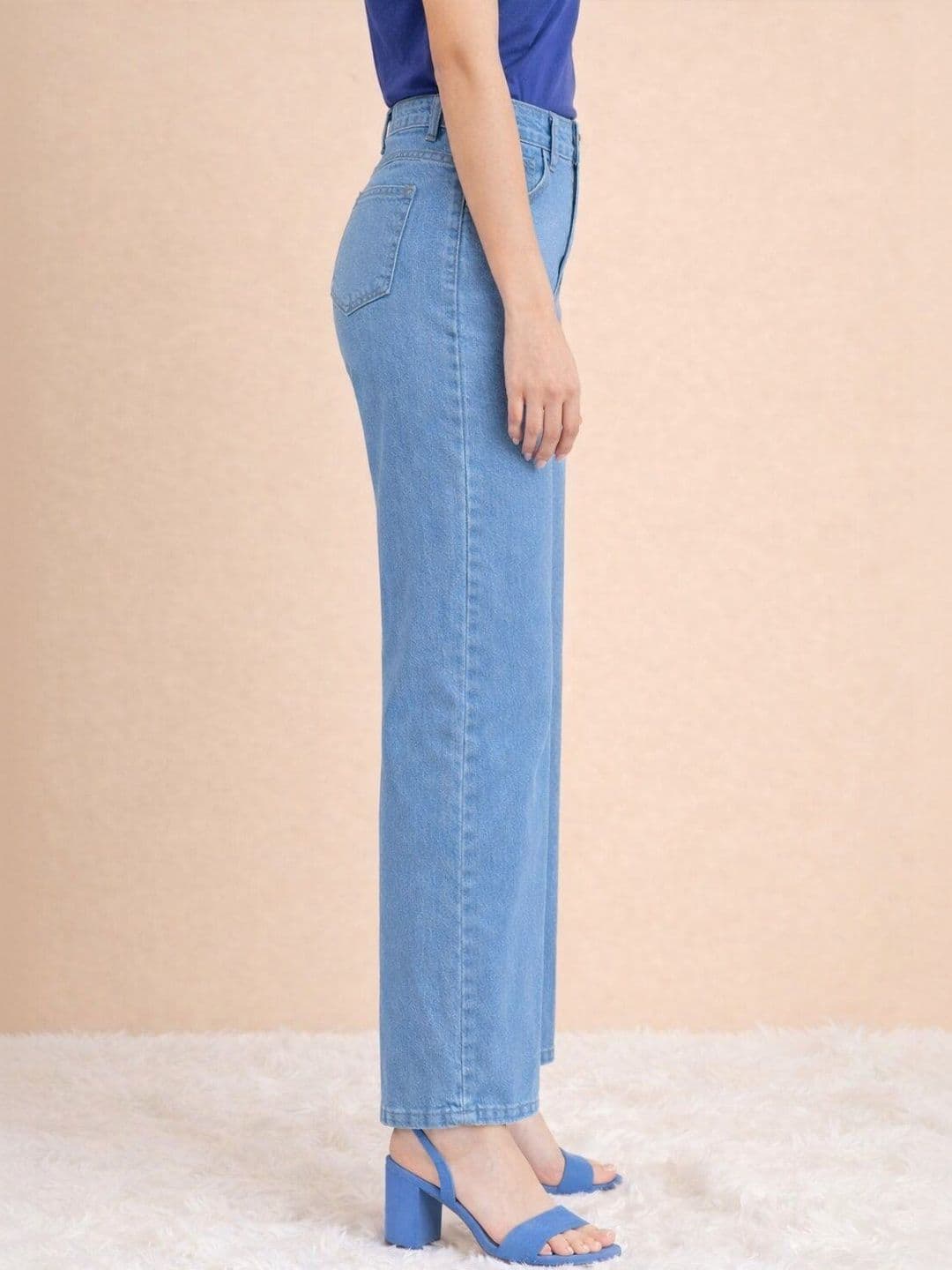 HERE&NOW Women Straight Fit High-Rise Stretchable Jeans thumbnail 2