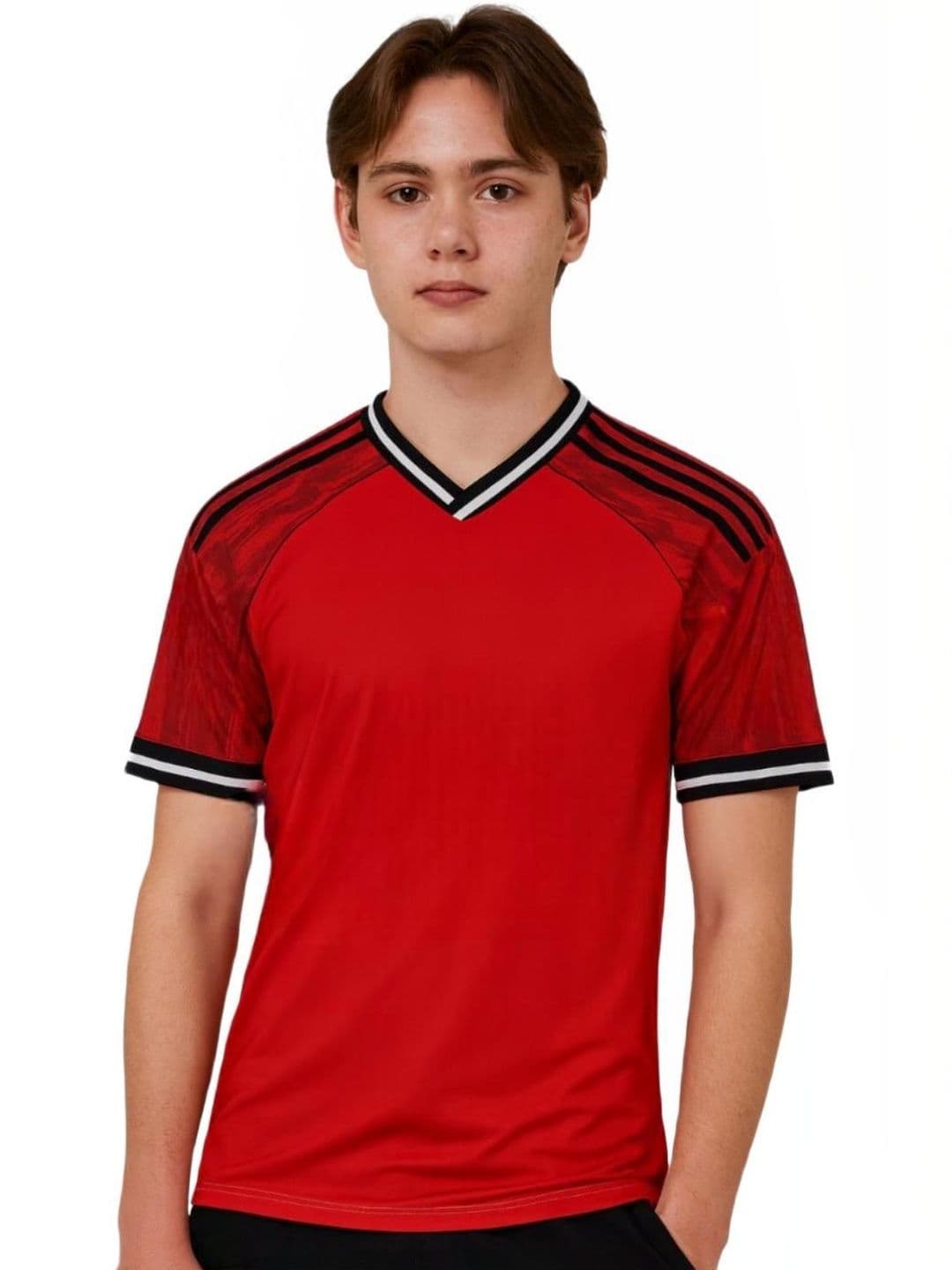 teky Men Colourblocked V-Neck T-shirt - view 1