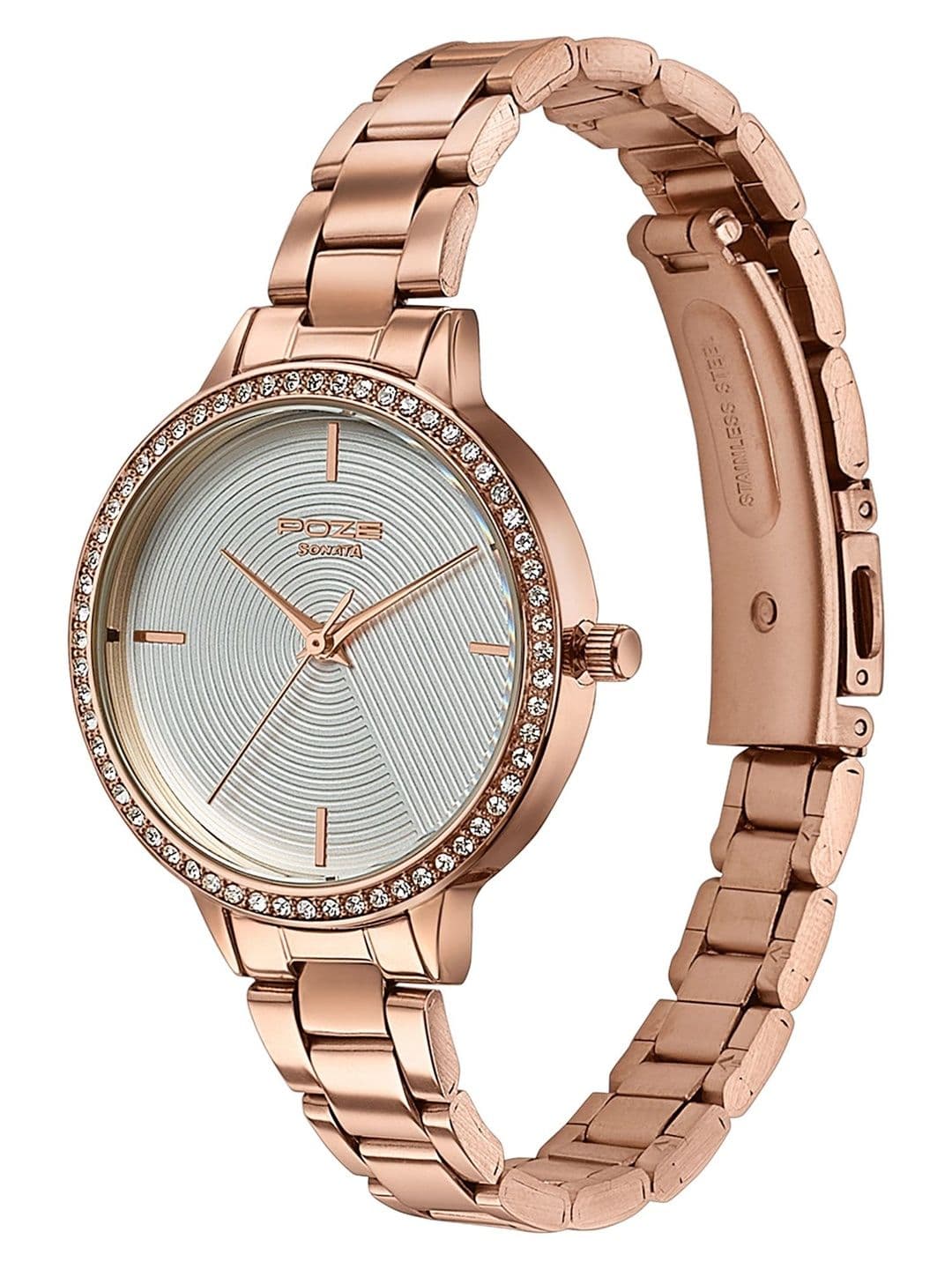 Sonata Women Poze 9 Quartz Analog Silver Dial Watch - SP80187WM01W thumbnail 5