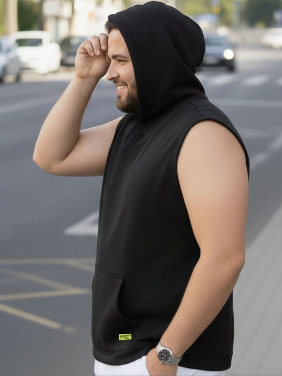 Sztori Men Hooded Pockets T-shirt thumbnail 7