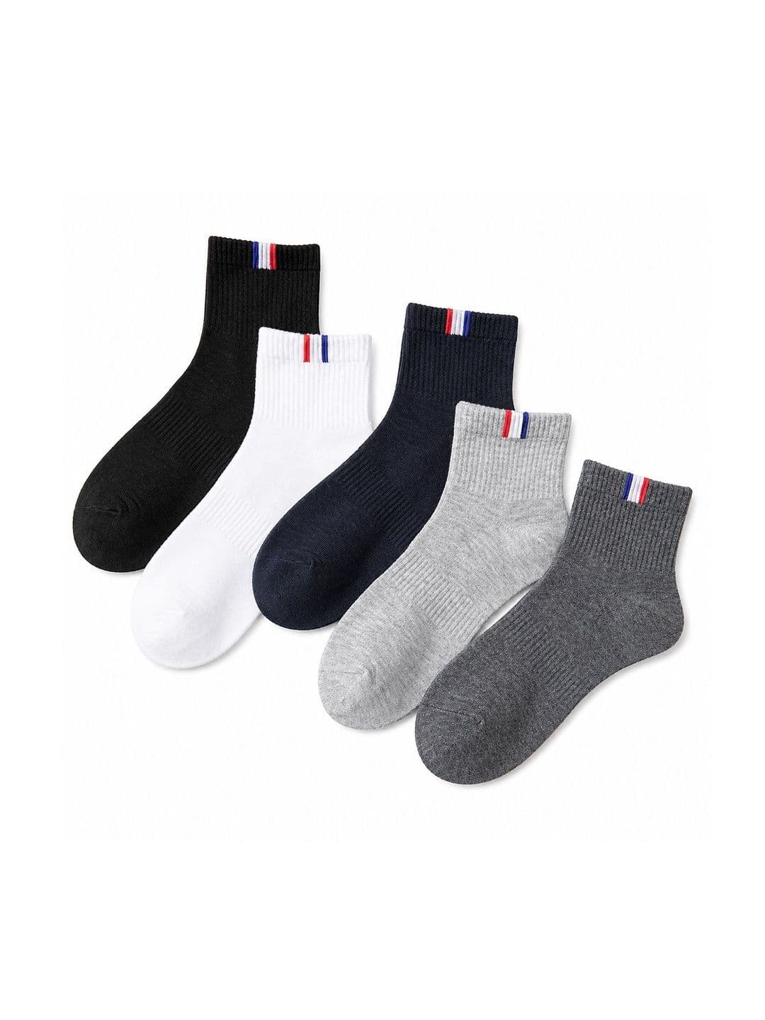 BEAR&BEYOND Men Pack of 5 Cotton Colourblocked Ankle Length Socks - view 1