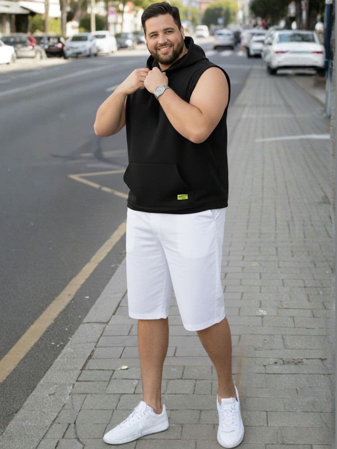 Sztori Men Hooded Pockets T-shirt thumbnail 5