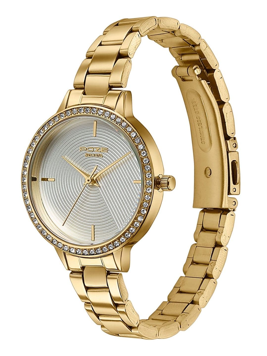 Sonata Women Poze 9 Quartz Analog Silver Dial Watch - SP80187YM01W thumbnail 5
