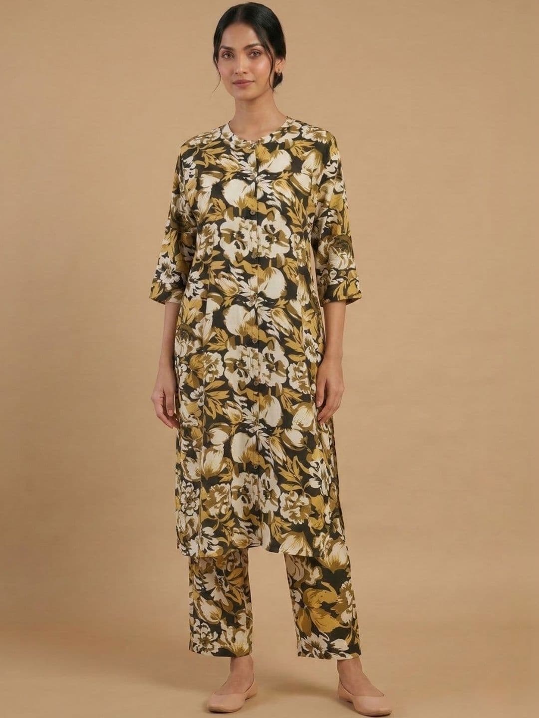 VRIKAA Women Printed Top with Trousers - view 1