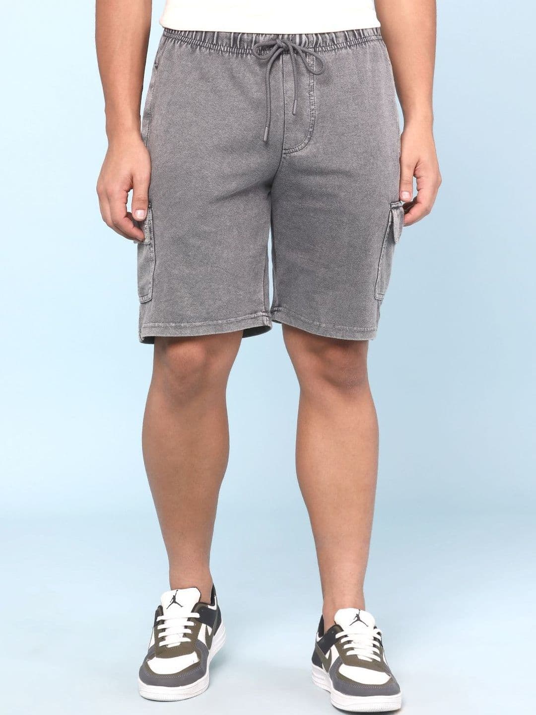 V-Mart Men Washed Cargo Shorts Technology - view 1