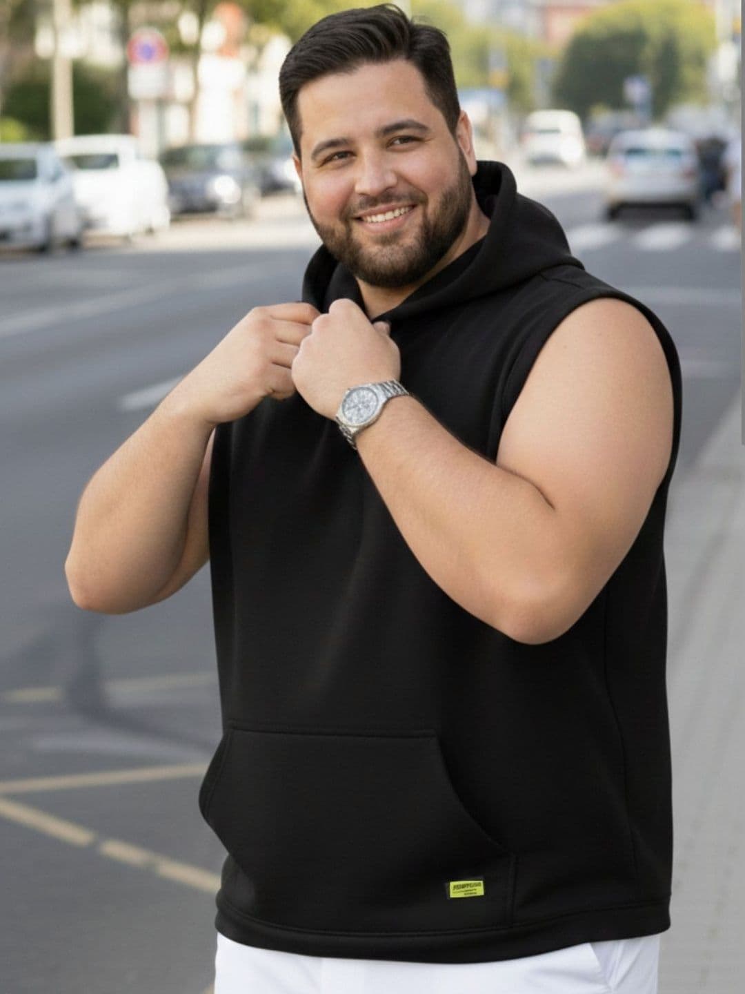 Sztori Men Hooded Pockets T-shirt thumbnail 6