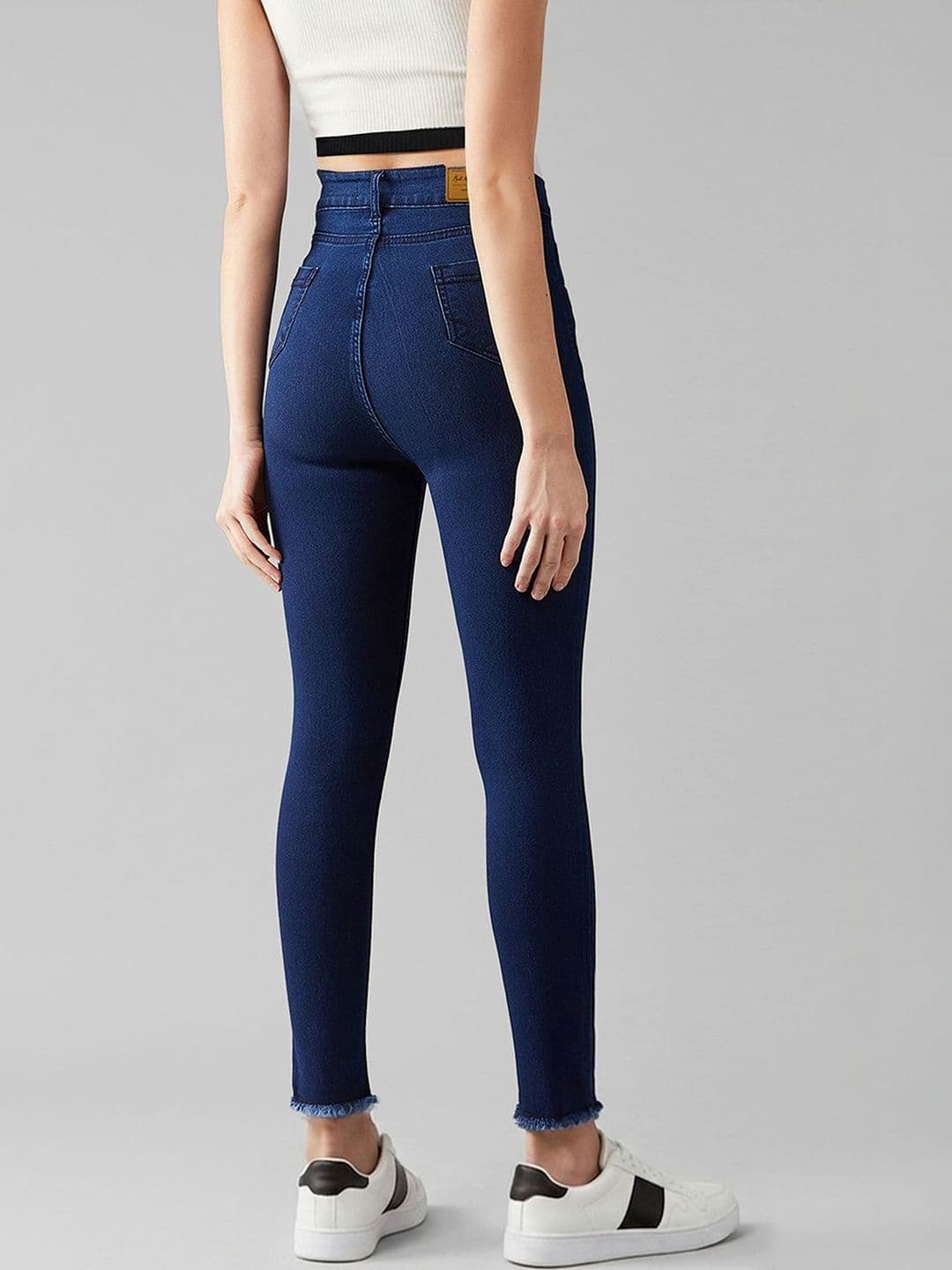 Mast & Harbour Women Skinny High Rise Clean Look Cropped Stretchable Denim Jeans thumbnail 3