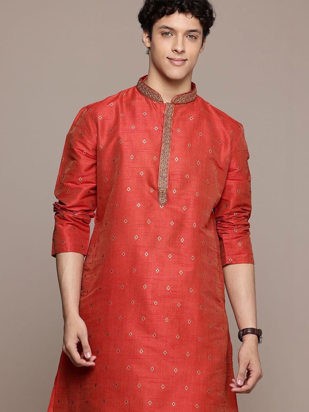 Dincharya Men Ethnic Motifs Kurta thumbnail 4