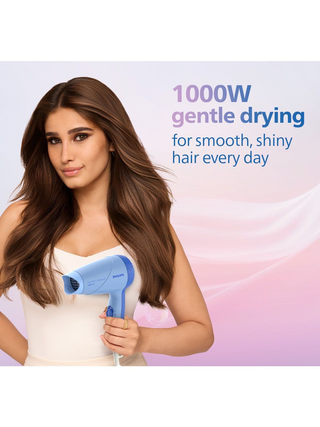 Philips ThermoProtect HP8100/60 Hair Dryer Quick Drying 1000W  - Blue thumbnail 3