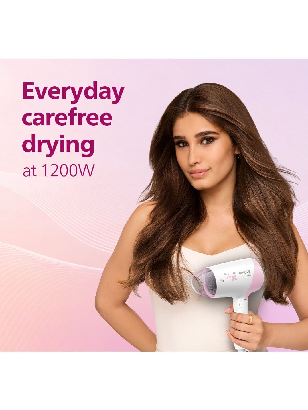 Philips Essential Care Hair Dryer HP8120/00 ThermoProtect Quick Gentle Srying 1200W- White thumbnail 5