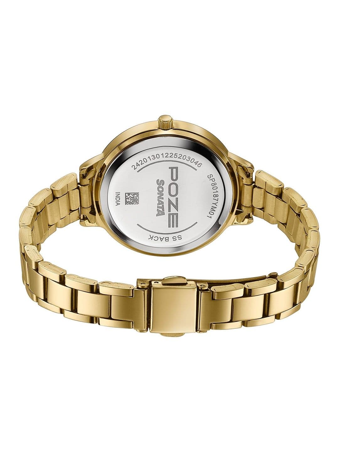 Sonata Women Poze 9 Quartz Analog Silver Dial Watch - SP80187YM01W thumbnail 4