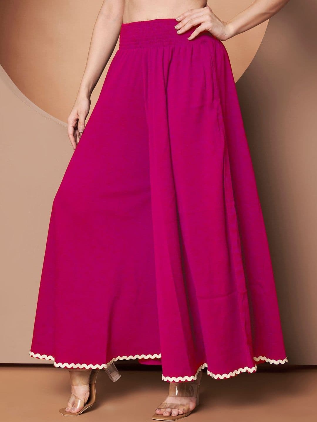 OTABU Women Flared Ethnic Palazzos thumbnail 4