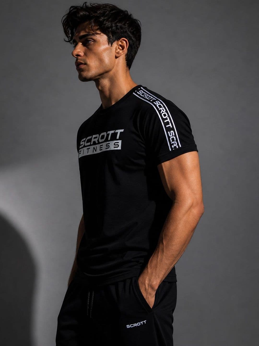 SCROTT FITNESS Men Typography Printed T-shirt thumbnail 2