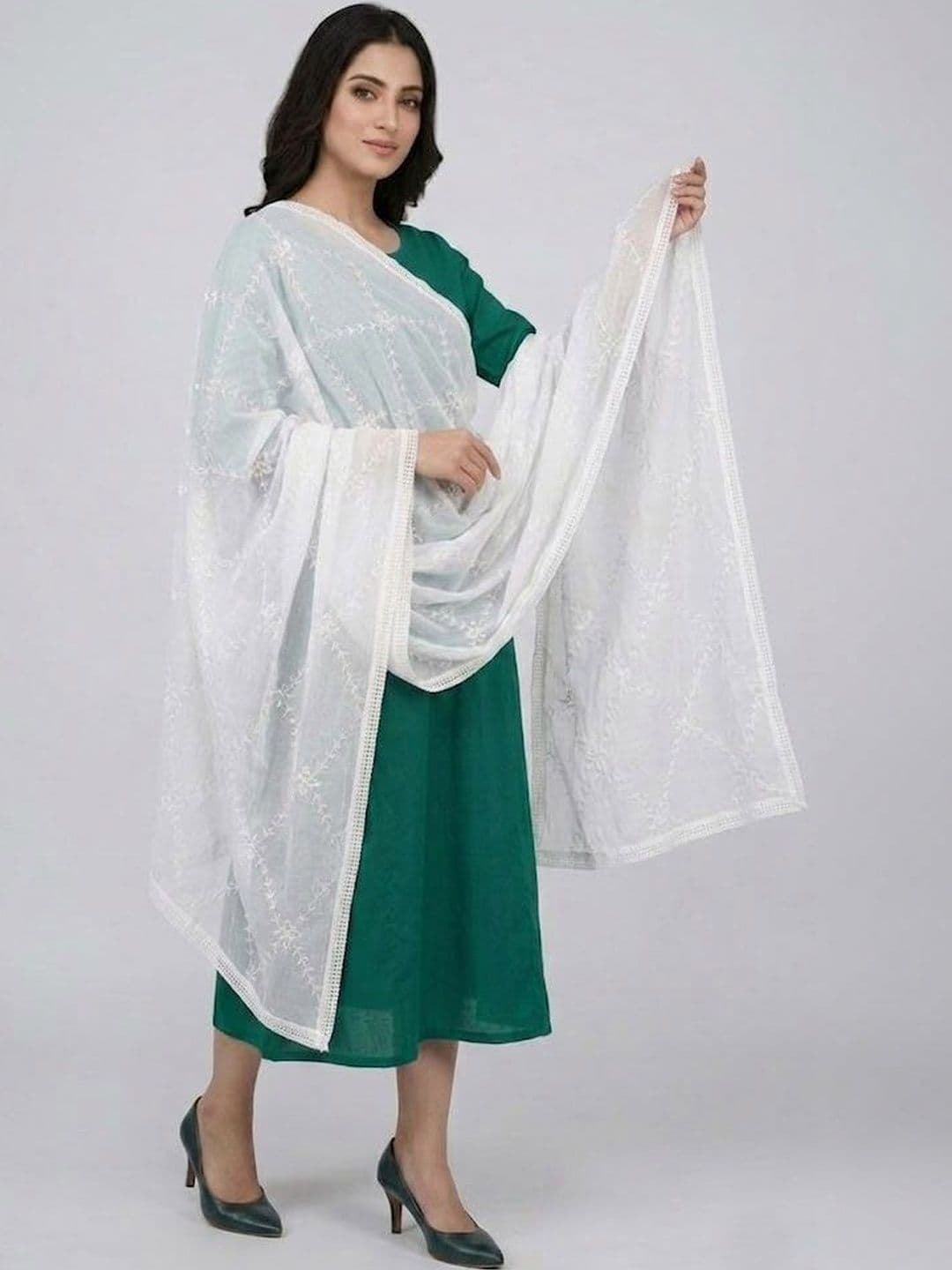 Trendzmy Embroidered Dupatta with Thread Work - view 1