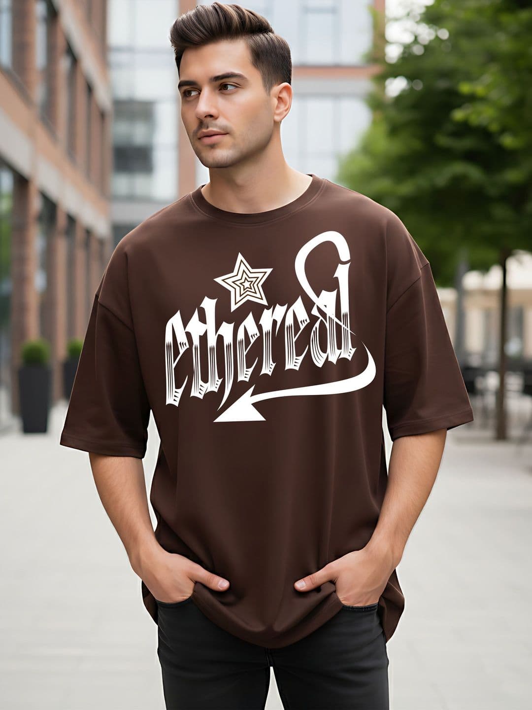 Kook N Keech Men Typography Printed Drop-Shoulder Sleeves T-shirt - view 1