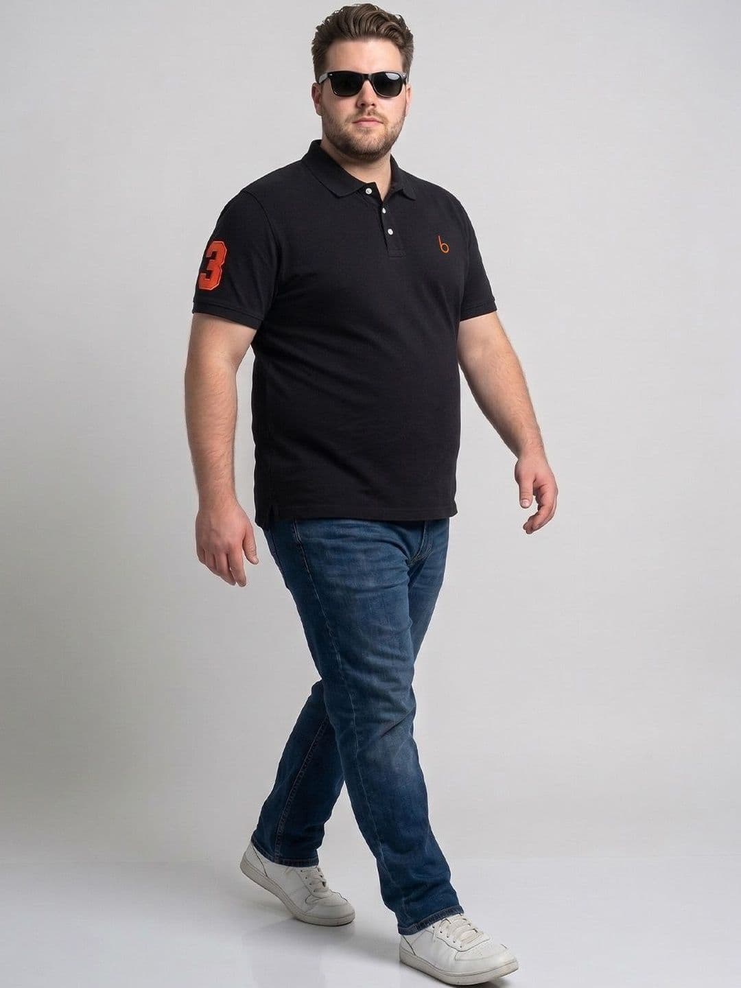 bigbanana Men Plus Size Polo Collar Anti Odour T-shirt thumbnail 3