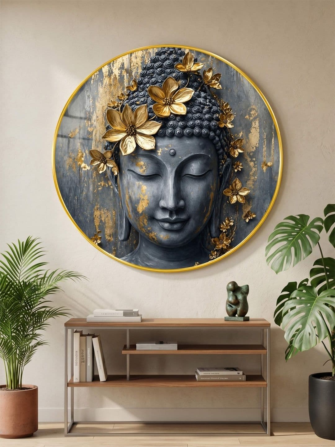 SAF Grey MDF Religious Wall Paintings - view 1