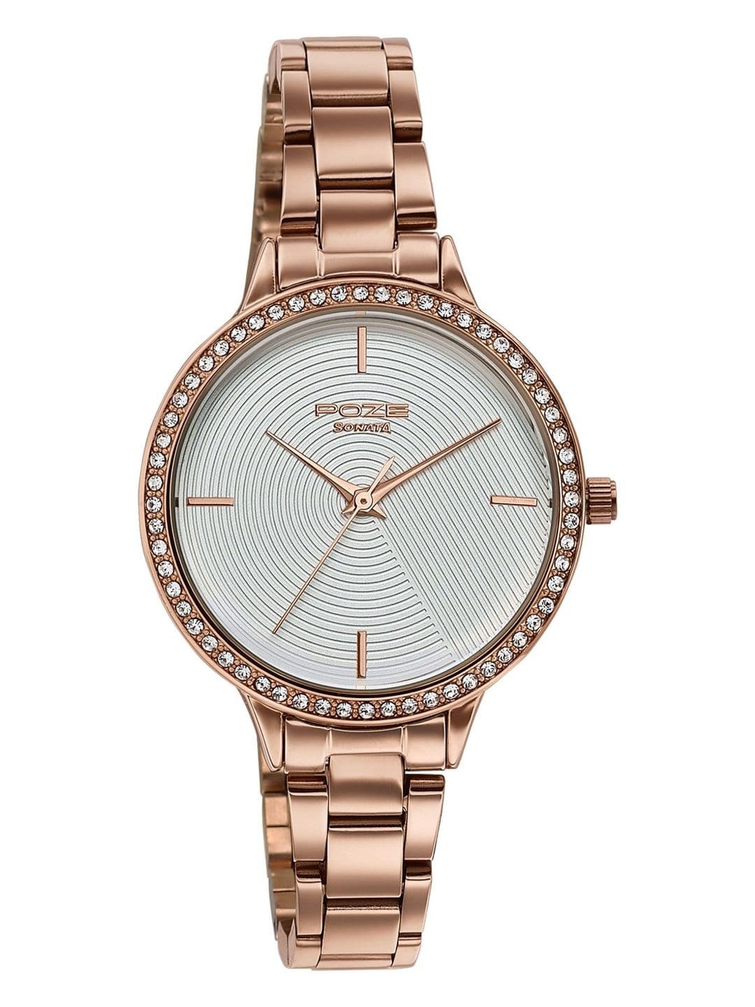 Sonata Women Poze 9 Quartz Analog Silver Dial Watch - SP80187WM01W thumbnail 3