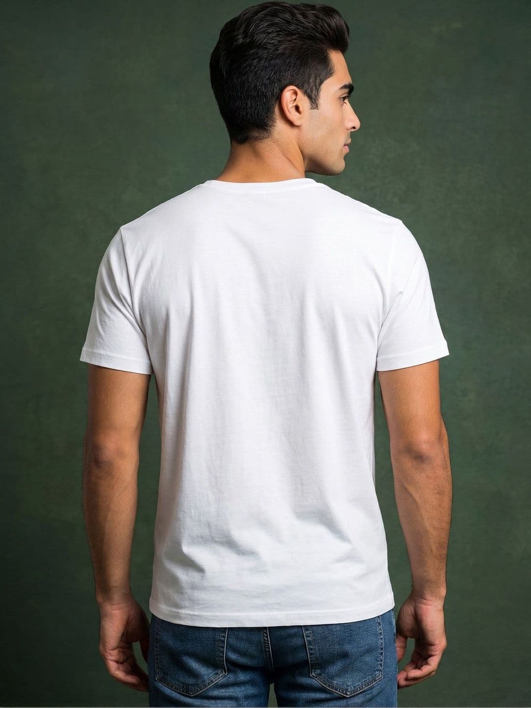 VEIRDO Men V-Neck Pure Cotton Pockets T-shirt thumbnail 2