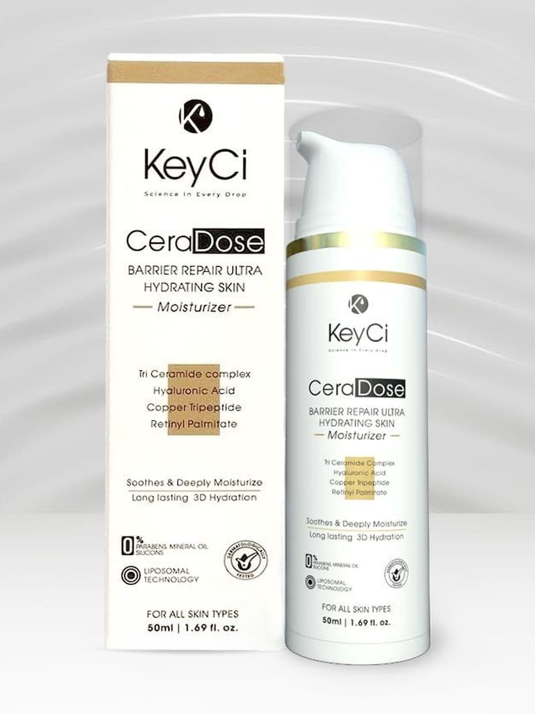 KeyCi CeraDose Barrier Repair Ultra Hydrating Skin Moisturizer - 50 ml thumbnail 3