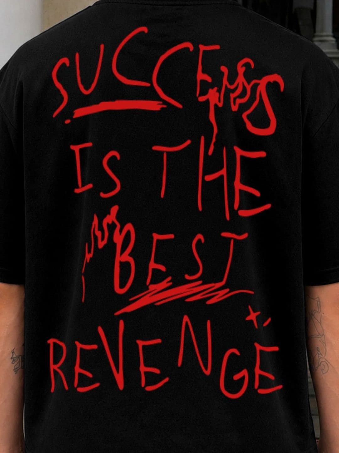 Moda Rapido Men Typography Printed Drop-Shoulder Sleeves Boxy T-shirt thumbnail 5