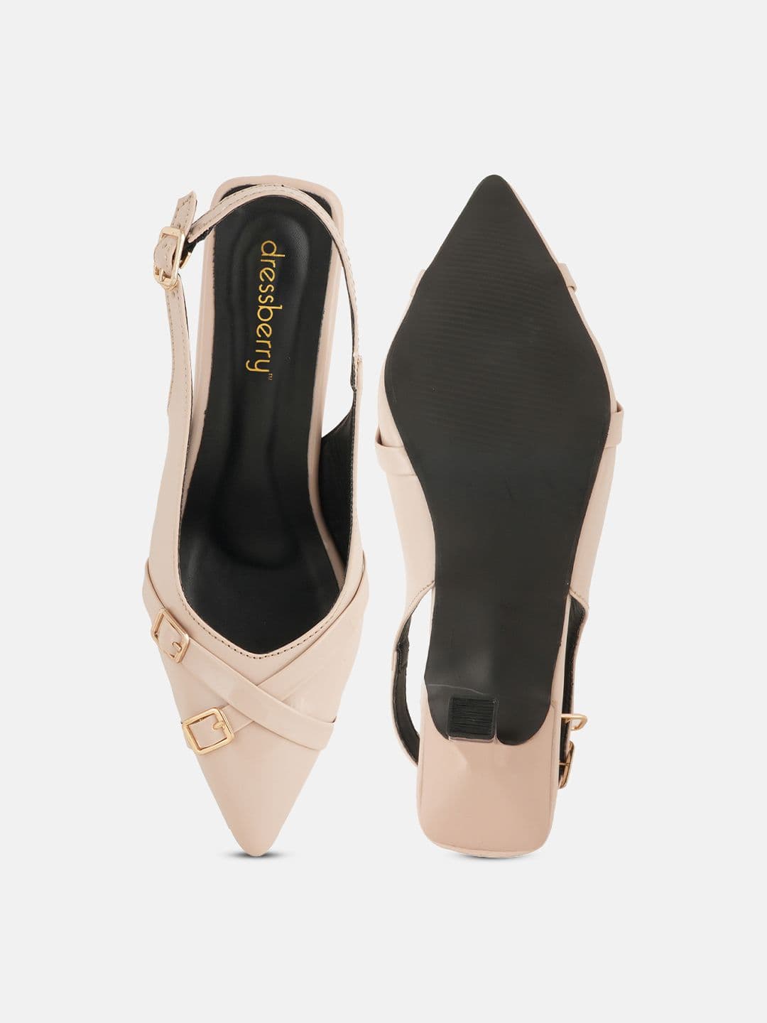 DressBerry Women Slim Mules with Buckles thumbnail 6