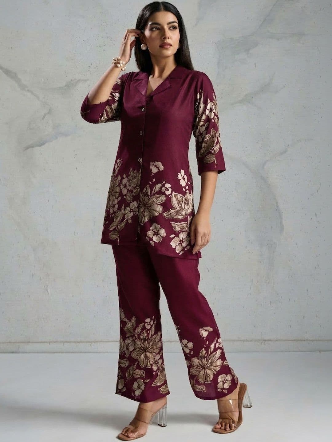 HERE&NOW Floral Printed Tunic with Trousers thumbnail 5