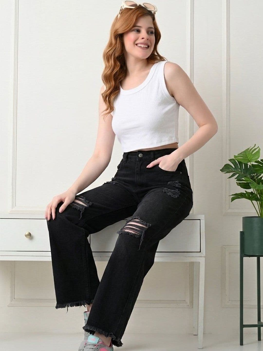 Mast & Harbour Cotton Blend Tank Crop Top thumbnail 5